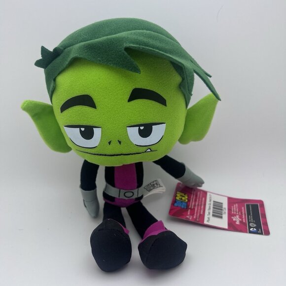 Lot 3 Toy Factory Teen Titans Go Plush Beast Boy, Robin, Cyborg Cartoon Network - Picture 2 of 14